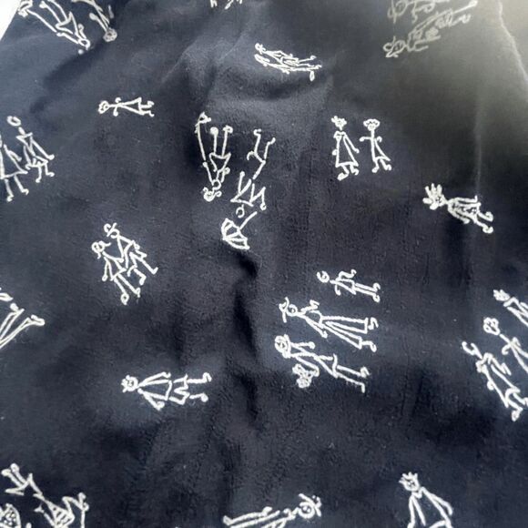 Palisades Stick Figure Black and White Walking Shorts, Size L - Picture 3 of 9